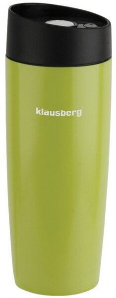 Klausberg dupla falú utazó bögre 380ml - zöld (KB-7148G)