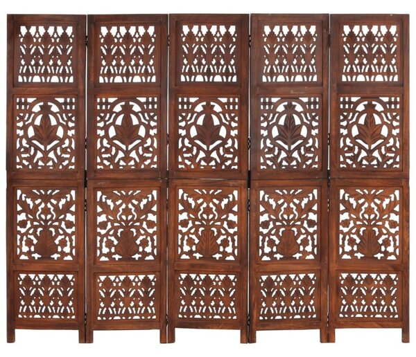 Fa Paraván - Kézzel Faragott - 5 Panél - 200x165 cm