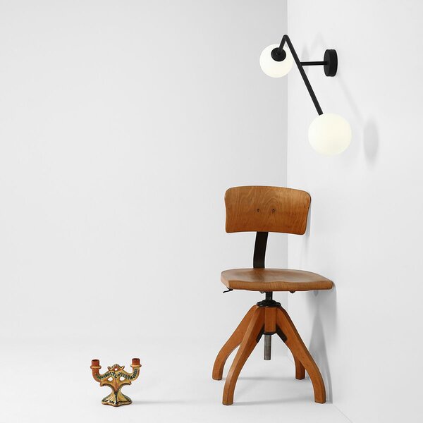Aldex modern fali lámpa pure fehér fekete ald1064d1