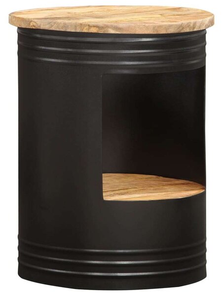 VidaXL Mangófa Dohányzóasztal - Ipari Stílus - 43x55cm