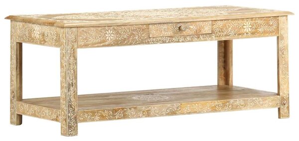 VidaXL kézzel festett tömör mangófa dohányzóasztal 110 x 50 x 45 cm