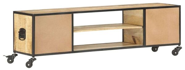 VidaXL Mangófa TV-szekrény - Ipari Stílus - 130cm
