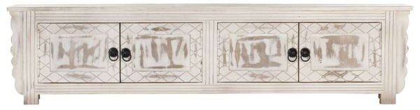 VidaXL fehér tömör mangófa TV-szekrény 140 x 30 x 35 cm