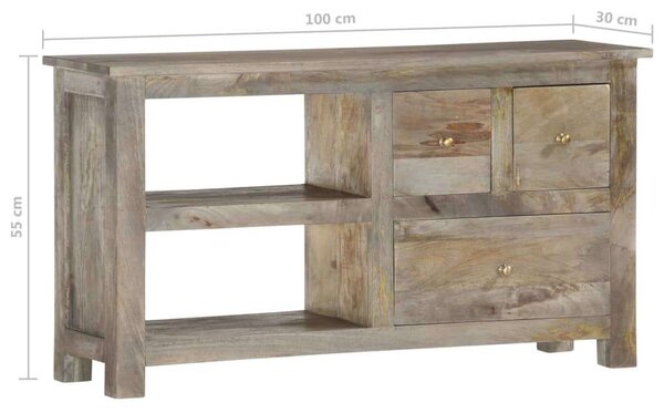 VidaXL tömör mangófa TV-szekrény 100 x 30 x 55 cm