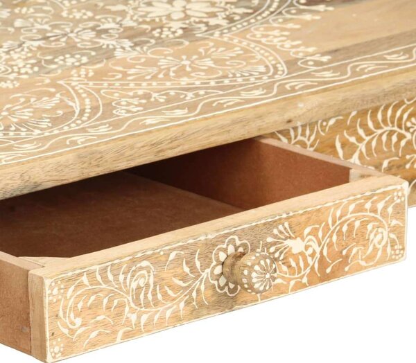 VidaXL kézzel festett tömör mangófa dohányzóasztal 110 x 50 x 45 cm