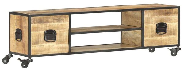 VidaXL Mangófa TV-szekrény - Ipari Stílus - 130cm