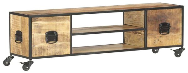 VidaXL Mangófa TV-szekrény - Ipari Stílus - 130cm