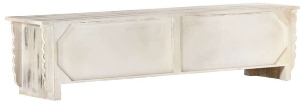 VidaXL fehér tömör mangófa TV-szekrény 140 x 30 x 35 cm