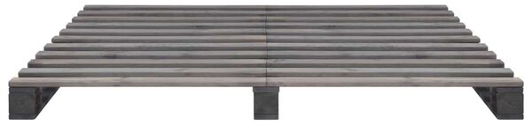 Raklapágy - Tömörfenyő - Szürke - 200x200 cm
