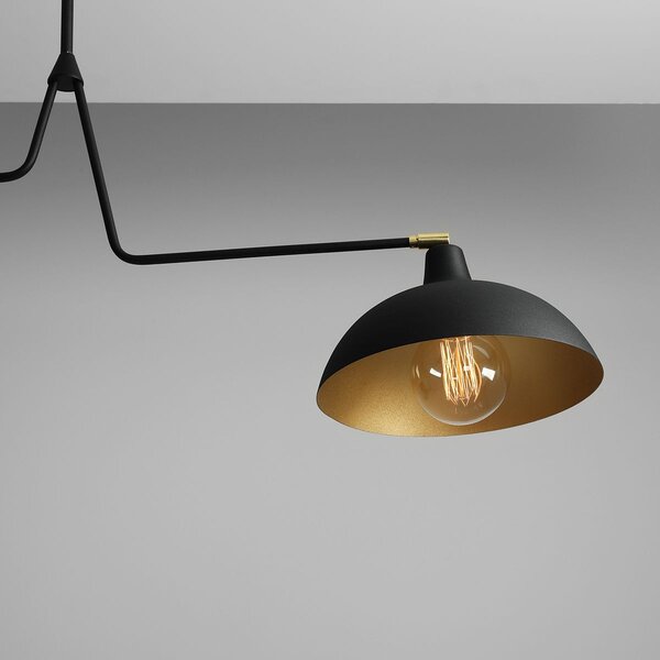Aldex modern skandináv függeszték espace fekete arany ald1036h1