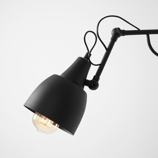 Aldex loft skandináv fali lámpa soho fekete ald1002d1