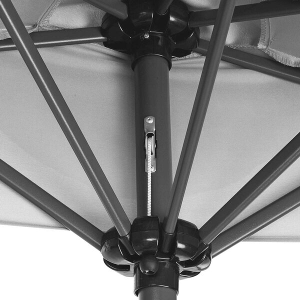 SIESTA napernyő félkör alakú, világosszürke 94cm