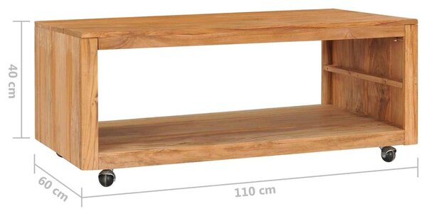 VidaXL Tíkfadohányzóasztal - 110x60x40 cm