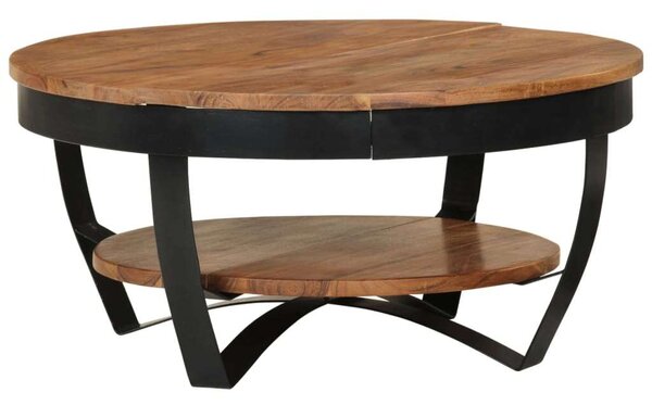 VidaXL Akácfa Dohányzóasztal - Ipari Stílus - 65cm