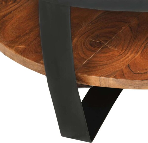 VidaXL Akácfa Dohányzóasztal - Ipari Stílus - 65cm
