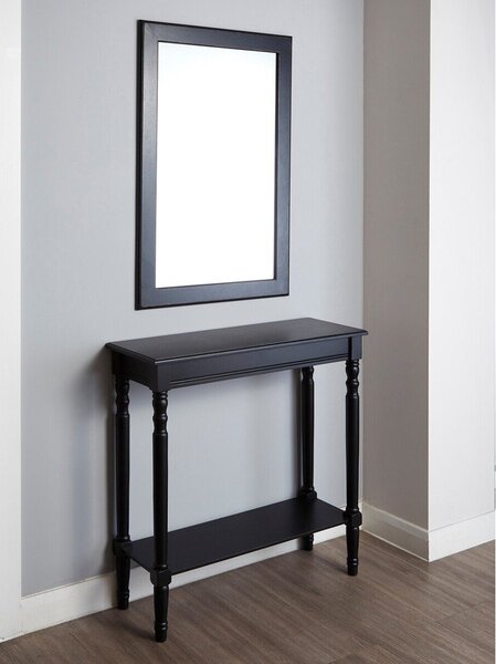 Fekete borovi fenyő konzolasztal 30x80 cm Heritage – Premier Housewares