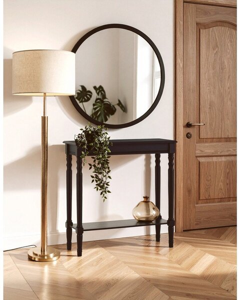 Fekete borovi fenyő konzolasztal 30x80 cm Heritage – Premier Housewares