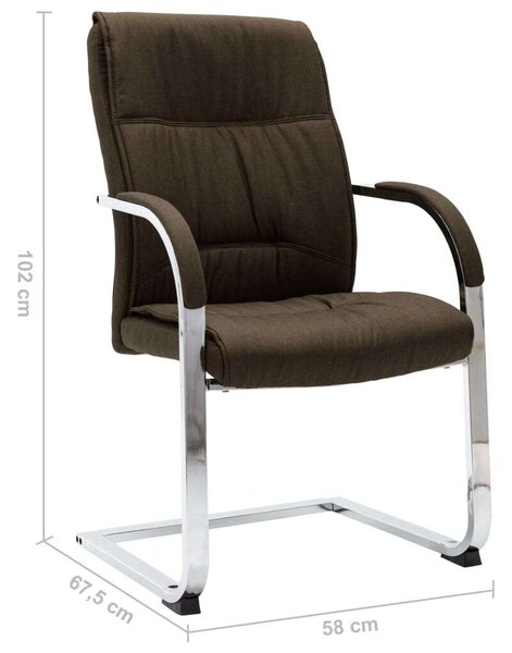 VidaXL Barna Irodai szék - Ergonomikus Szövet - 58x67,5x102 cm