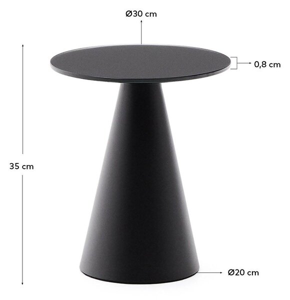 Kerek tárolóasztal üveg asztallappal ø 30 cm Wilshire – Kave Home