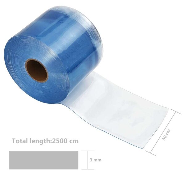 PVC Szalagfüggöny - Átlátszó - 300mm x 25m