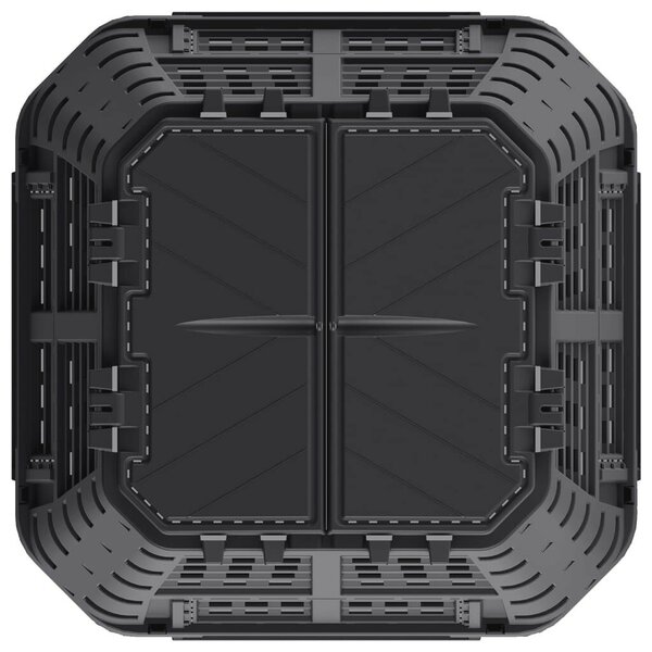 VidaXL Komposztáló - Műanyag - 740L - 93x93x113cm
