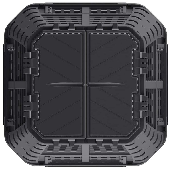 VidaXL Komposztáló Láda - Fekete - 1000L - 93x93x146cm