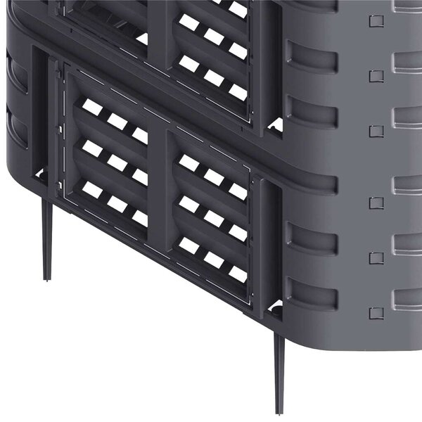 VidaXL Komposztáló Láda - Fekete - 1000L - 93x93x146cm