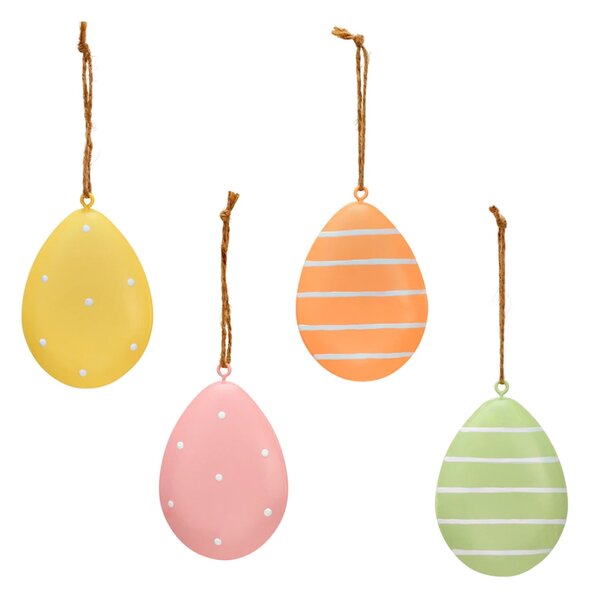 Függő fém tojás PASTEL EGG - több színben Termék színe: Narancssárga