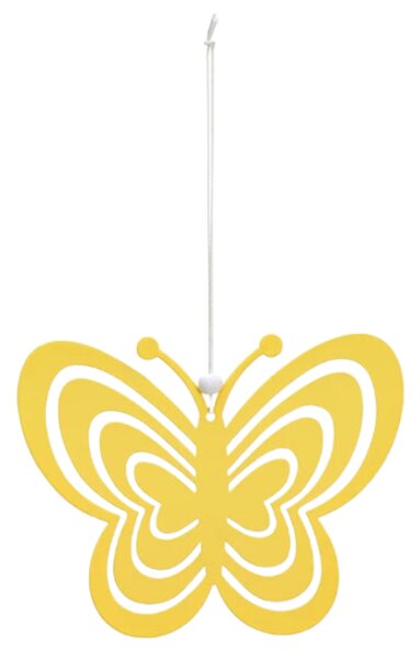 Függesztett fém pillangó PASTEL BUTTERFLY - több színben Termék színe: Rózsaszín