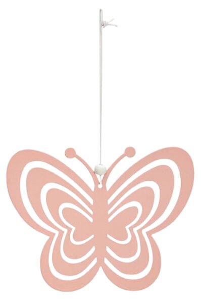 Függesztett fém pillangó PASTEL BUTTERFLY - több színben Termék színe: Rózsaszín