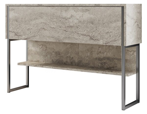 Komód luxe - travertine, silver