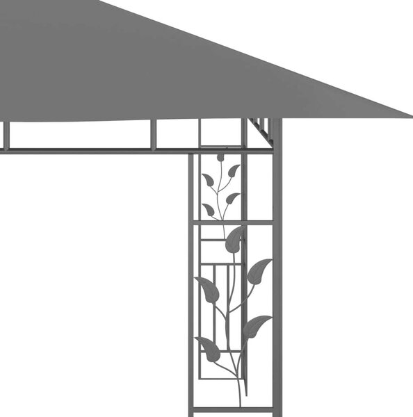 VidaXL Kerti Pavilon - 4x3m - Szúnyoghálóval és LED Fényfüzérrel