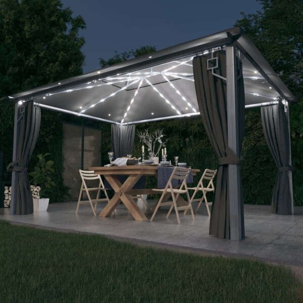 Vidaxl Kerti Pavilon - Alumínium - 4x3m