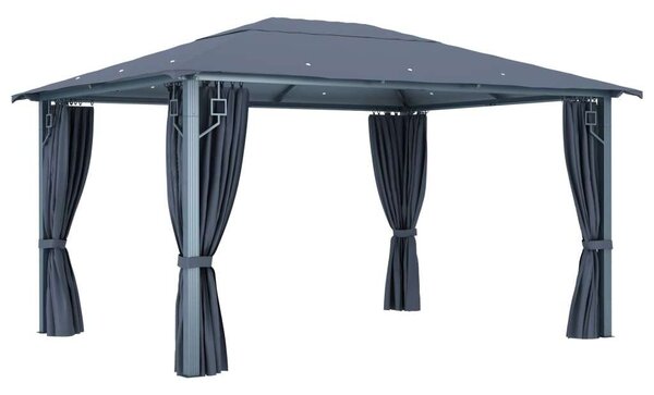 Vidaxl Kerti Pavilon - Alumínium - 4x3m