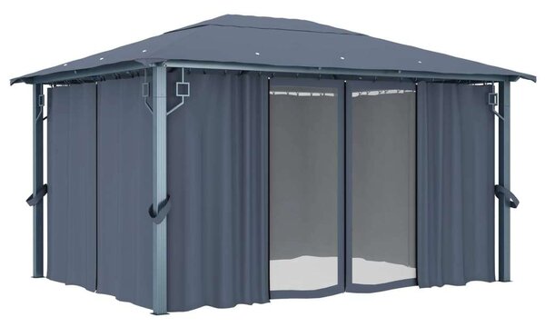 Vidaxl Kerti Pavilon - Alumínium - 4x3m
