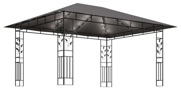 VidaXL Kerti Pavilon - 4x3m - Szúnyoghálóval és LED Fényfüzérrel
