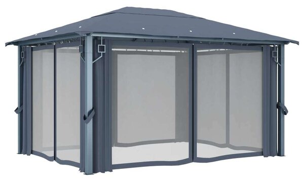 Vidaxl Kerti Pavilon - Alumínium - 4x3m