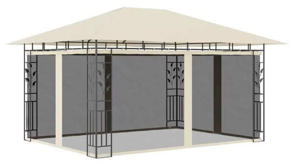 VidaXL Kertpavilon - Szúnyogháló - LED Fényfüzér - 4x3x2,73m