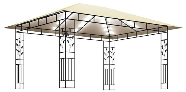VidaXL Kertpavilon - Szúnyogháló - LED Fényfüzér - 4x3x2,73m