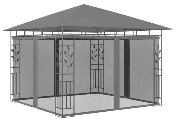 VidaXL Kerti Pavilon - 3x3m - Szúnyoghálóval és LED Világítással