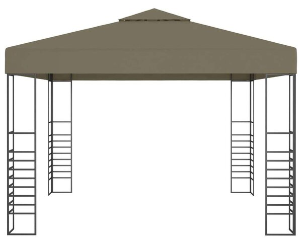 VidaXL kerti pavilon LED fényfüzérrel 3 x 3 m, tópszínű