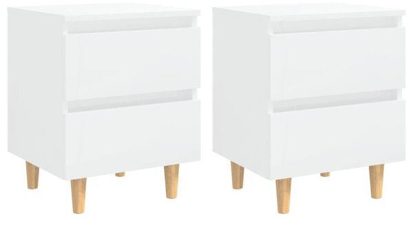 VidaXL Éjjeliszekrény Pár - Fehér - 2 db - 40x35x50cm