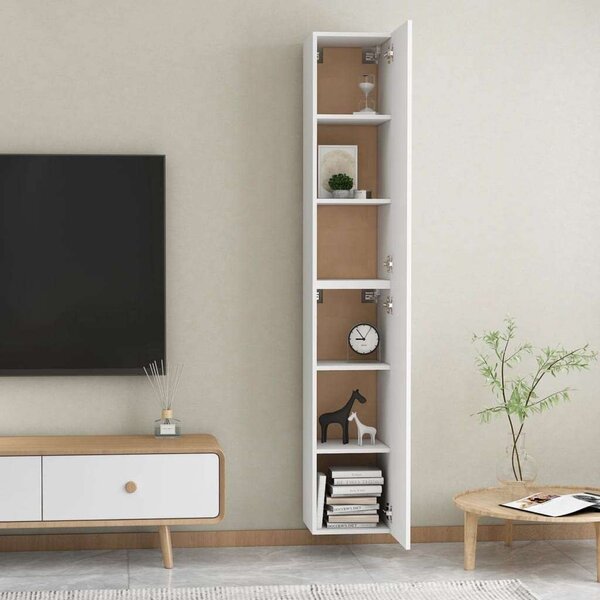 VidaXL Fehér Falra Szerelhető TV Szekrény Szett - 2 db - 90cm