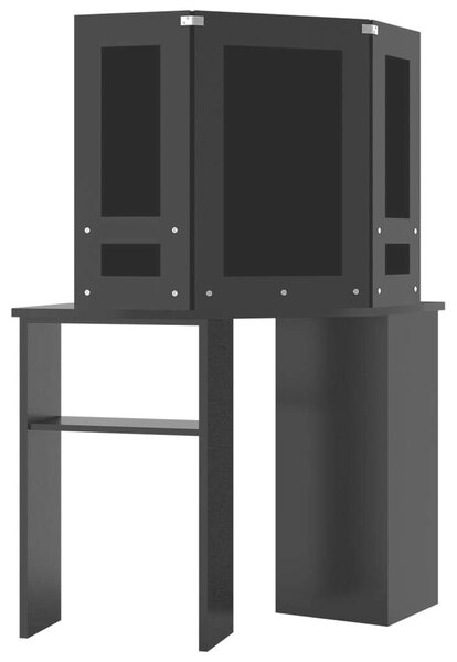 VidaXL Sarok Sminkasztal - LED Világítás - 111x54x141,5 cm