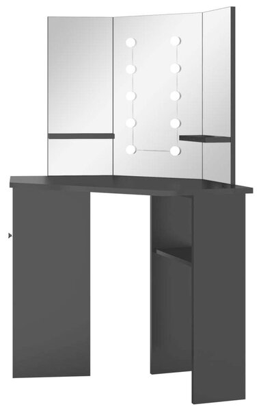 VidaXL Sarok Sminkasztal - LED Világítás - 111x54x141,5 cm