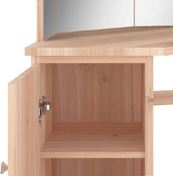 Sarok Sminkasztal - LED Tükör - 111x54x141,5 cm