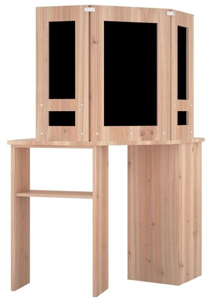 Sarok Sminkasztal - LED Tükör - 111x54x141,5 cm