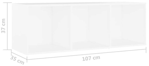 VidaXL 4 db fehér szerelt fa TV-szekrény 107 x 35 x 37 cm