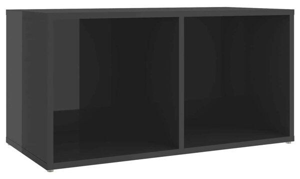 VidaXL 4 db magasfényű szürke forgácslap TV-szekrény 72 x 35 x 36,5 cm