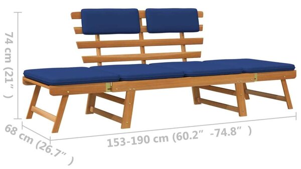 VidaXL Akácfa Kerti Pad és Hévő - 190 cm
